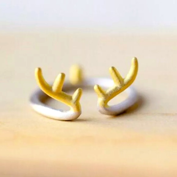 🦌 S 925 Country Deer Antler Adjustable Ring 🦌 - Picture 3 of 3